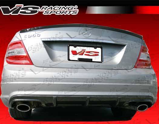 2008-2011 Mercedes C Class W204 4 doors Carbon Fiber Black Diffuser-2