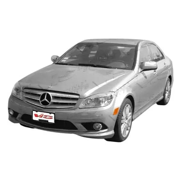 2008-2014 Mercedes C Class W204 4 doors EURO TECH Style FRP Primer Side Skirts-1