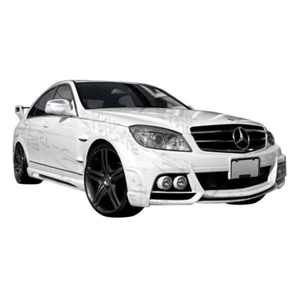 2008-2012 Mercedes C Class W204 4 doors VIP Style FRP Primer Full Kit-1