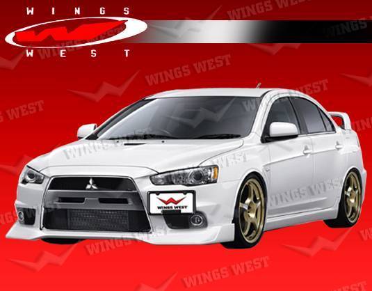2008-2014 Mitsubishi EVO 10 POLYURETHANE Black Rear Lip-1