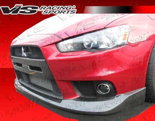 2008-2014 Mitsubishi EVO 10 Carbon Fiber Black Front Lip-1