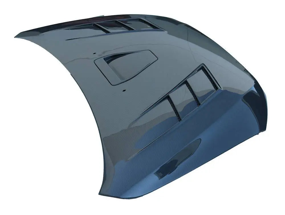 2008-2015 Mitsubishi EVO 10 4 doors TERMINATOR GT Style Carbon Fiber Black Hood-1
