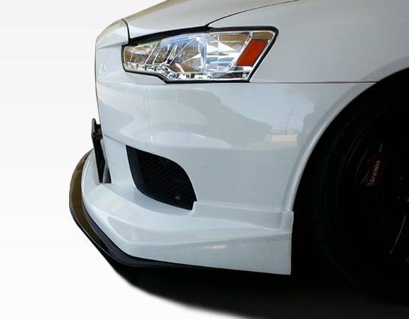 2008-2014 Mitsubishi EVO 10 POLYURETHANE Black Front Lip-2