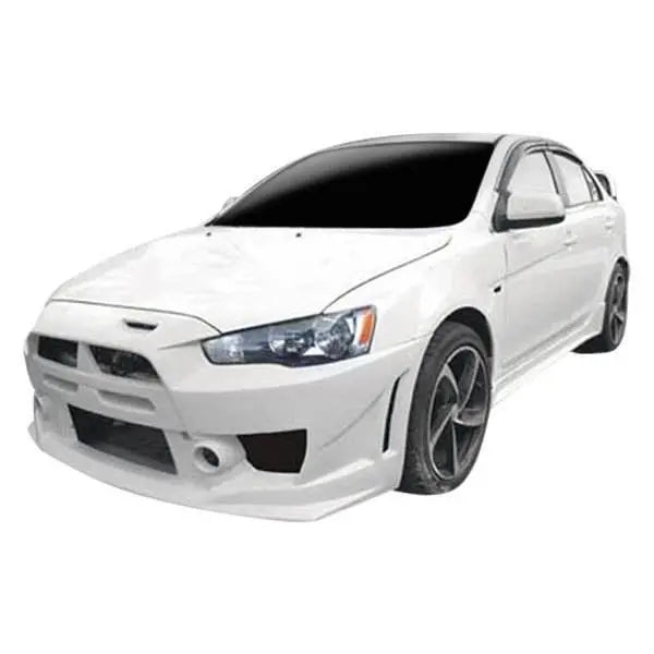 2008-2013 Mitsubishi Lancer 4 doors A SPEC Style FRP Primer Side Skirts-1