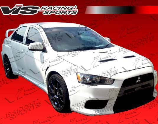 2008-2013 Mitsubishi Lancer 4 doors EVO X WB Style FRP Primer Full Kit-1