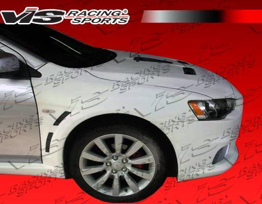 2008-2013 Mitsubishi Lancer 4 doors EVO X WB Style FRP Primer Full Kit-3