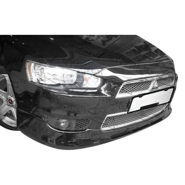 2008-2013 Mitsubishi Lancer 4 doors RALLY Style FRP Primer Front Lip-1