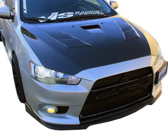 2008-2017 Mitsubishi Lancer 4 doors TERMINATOR GT Style Carbon Fiber Black Hood-1
