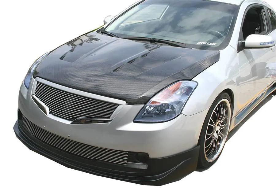 2007-2009 Nissan Altima 2 doors TERMINATOR Style Carbon Fiber Black Hood-1