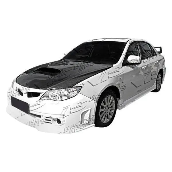 2008-2014 Subaru WRX 4 doors RALLY Style FRP Primer Side Skirts-1