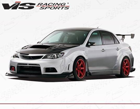2008-2014 Subaru WRX 4 doors VRS WB Style FRP Primer Full Kit-1