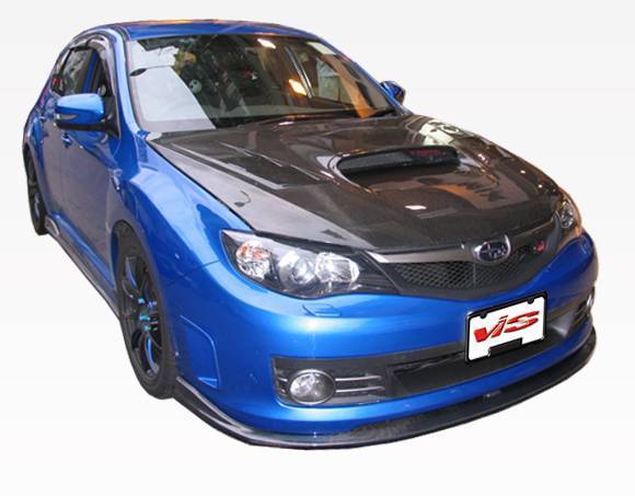 2008-2010 Subaru WRX Hatchback Carbon Fiber Black Front Lip-1
