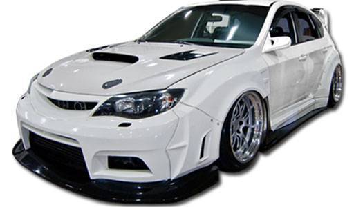 2008-2014 Subaru WRX Hatchback VRS WB Style FRP Primer Full Kit-1