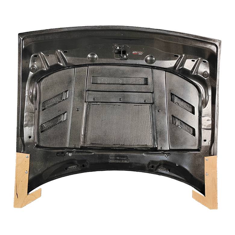 2008-2022 Dodge Challenger 2 doors TERMINATOR Style Double Sided Carbon Fiber Carbon Fiber Black Hood-4