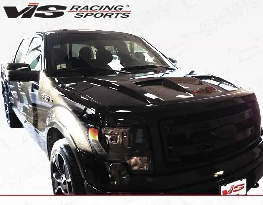 2009-2014 Ford F150 2 doors 4 doors DS Style Carbon Fiber Black Hood-4