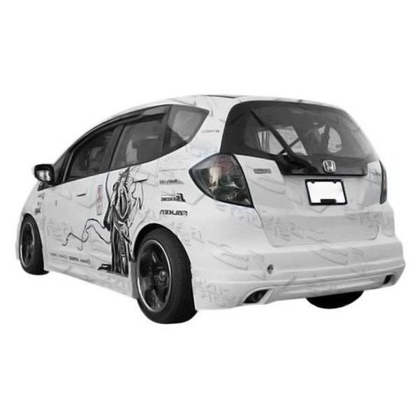 2009-2013 Honda Fit TECHNO R Style FRP Primer Rear Lip-1