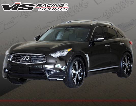 2009-2011 Infiniti FX RMI Style POLYURETHANE Black Front Lip-2