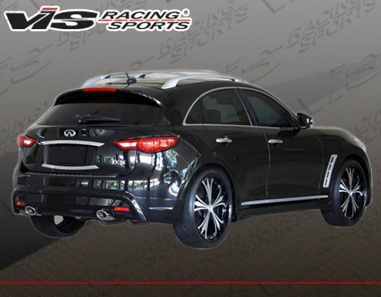 2009-2012 Infiniti FX RMI Style POLYURETHANE Black Rear Lip-2