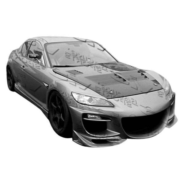 2009-2011 Mazda RX8 2 doors Razor Style FRP Primer Front Bumper-1