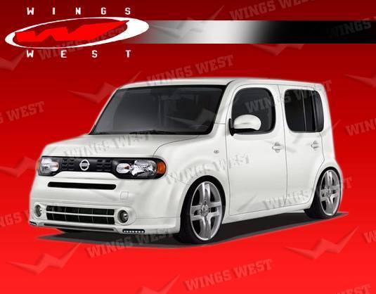 2009-2012 Nissan Cube POLYURETHANE Black Front Lip-1