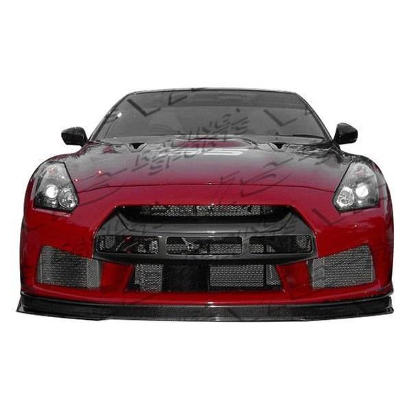 2009-2011 Nissan Skyline R35 GTR 2 doors GT Style FRP Carbon Fiber Black Front Bumper-1