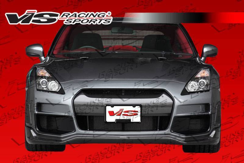2009-2016 Nissan Skyline R35 GTR 2 doors TKO Style FRP Carbon Fiber Black Front Bumper-3