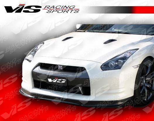 2009-2011 Nissan Skyline R35 GTR 2 doors Double Sided Carbon Fiber Black Front Lip-2