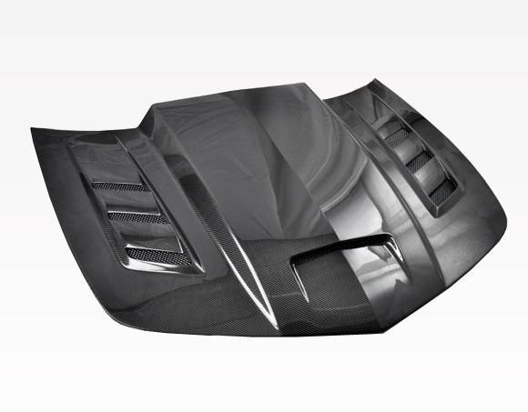 2010-2015 Chevrolet Camaro 2 doors TERMINATOR Style Double Sided Carbon Fiber Carbon Fiber Black Hood-2