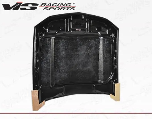 2010-2012 Ford Mustang 2 doors Cowl Induction Style Carbon Fiber Black Hood-3