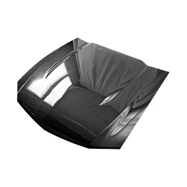 2010-2012 Ford Mustang 2 doors OEM Style Carbon Fiber Black Hood-1