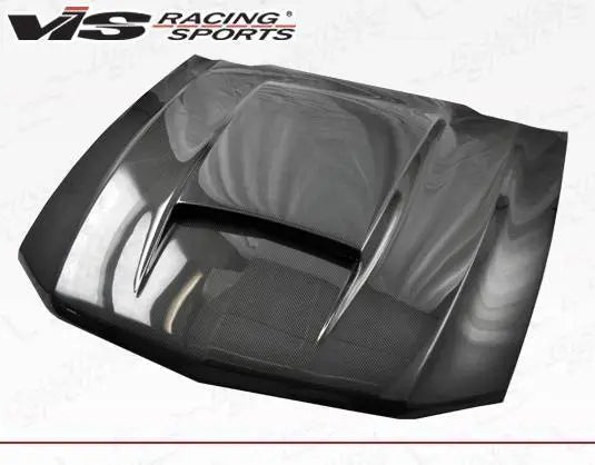 2010-2012 Ford Mustang 2 doors STALKER Style Carbon Fiber Black Hood-1