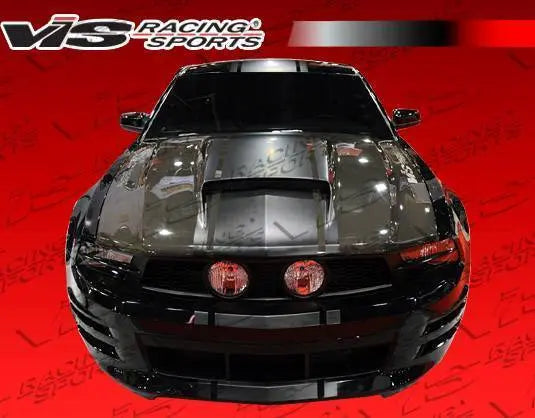 2010-2012 Ford Mustang 2 doors STALKER Style Carbon Fiber Black Hood-5