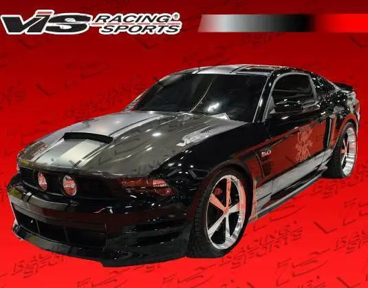 2010-2012 Ford Mustang 2 doors STALKER Style Carbon Fiber Black Hood-7