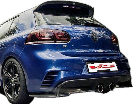 2010-2014 Volkswagen MK6 FRP Carbon Fiber Black Rear Bumper-1