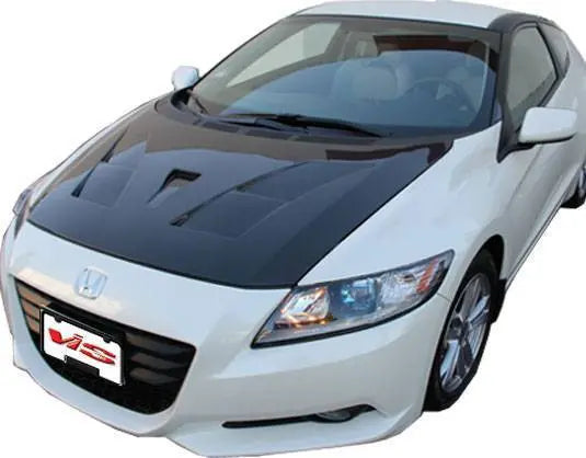 2011-2016 Honda CRZ Hatchback AMS Style Carbon Fiber Black Hood-1