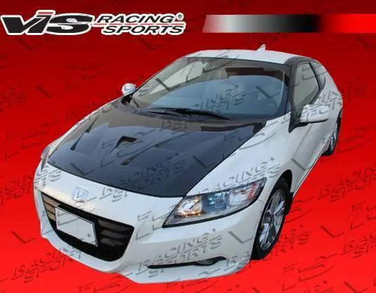 2011-2016 Honda CRZ Hatchback AMS Style Carbon Fiber Black Hood-5