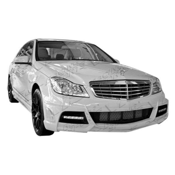 2012-2014 Mercedes C Class 4 doors VIP Style FRP Primer Full Kit-1