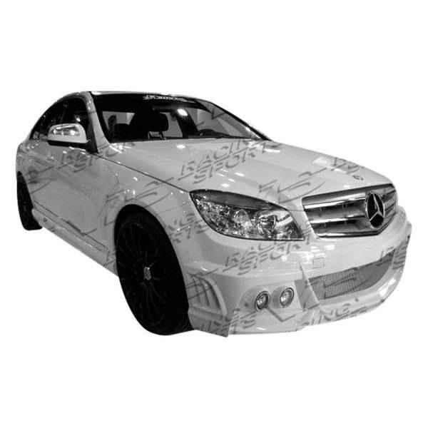 2012-2014 Mercedes C Class 4 doors VIP Style FRP Primer Full Kit-2