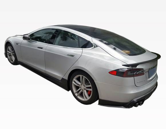 2012-2015 Tesla Model S Carbon Fiber Black Spoiler-3
