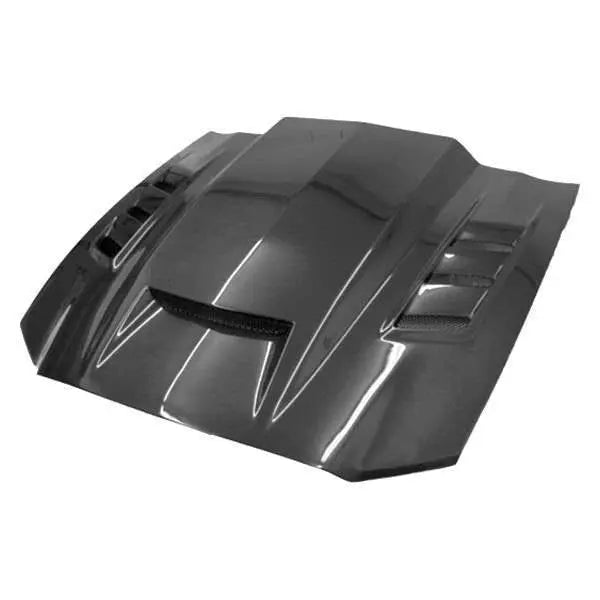 2013-2014 Ford Mustang 2 doors TERMINATOR Style Carbon Fiber Black Hood-1