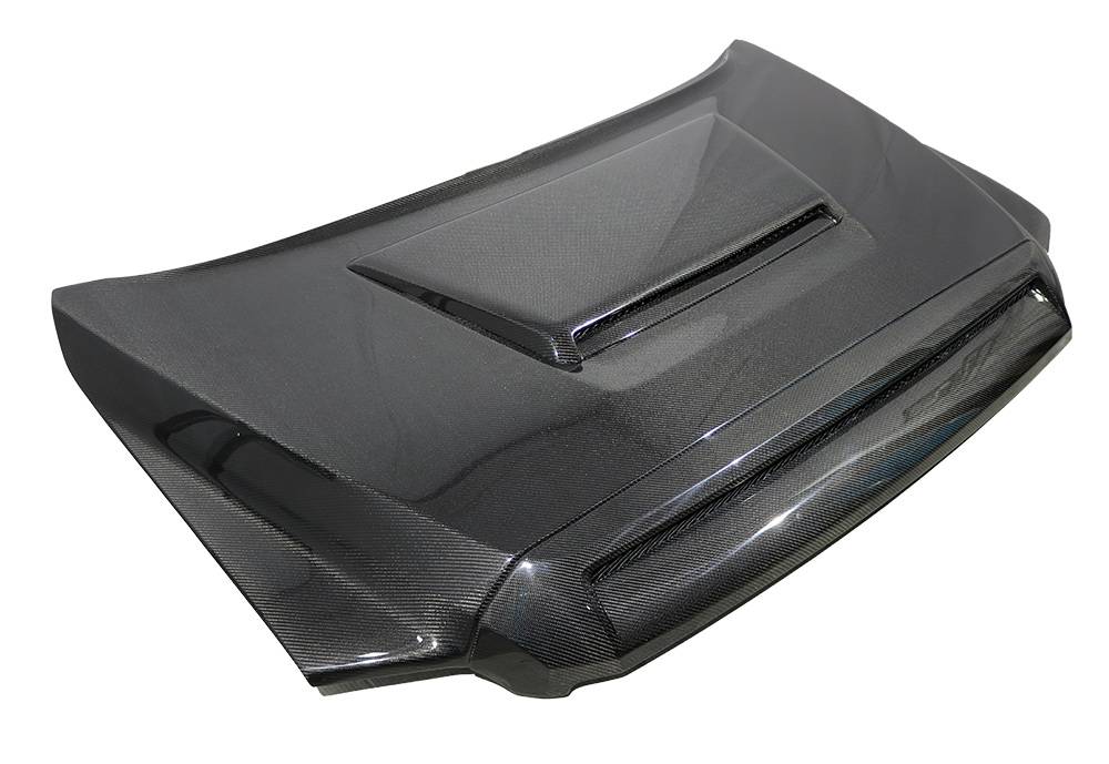 2014-2021 Toyota Tundra 2 doors 4 doors TECHNO R Style Carbon Fiber Black Hood-2