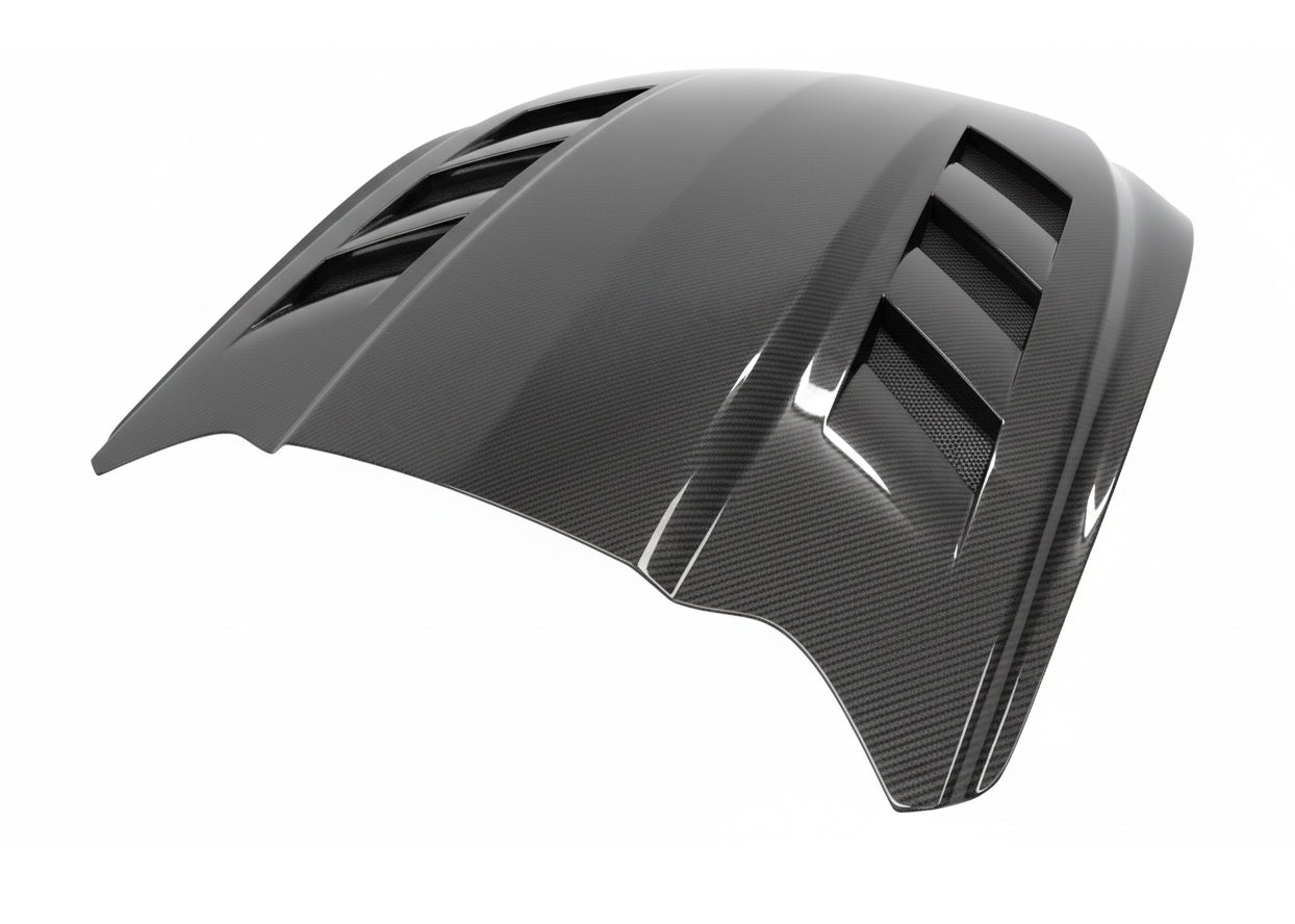 Carbon Fiber Hood AMS Style for Ford MUSTANG 2DR 2015-2017