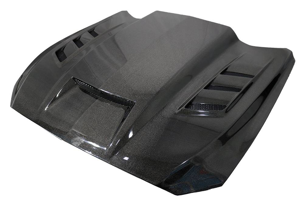 2015-2017 Ford Mustang 2 doors TERMINATOR Style Double Sided Carbon Fiber Carbon Fiber Black Hood-3