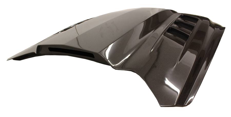 2015-2017 Ford Mustang 2 doors TERMINATOR Style Double Sided Carbon Fiber Carbon Fiber Black Hood-7