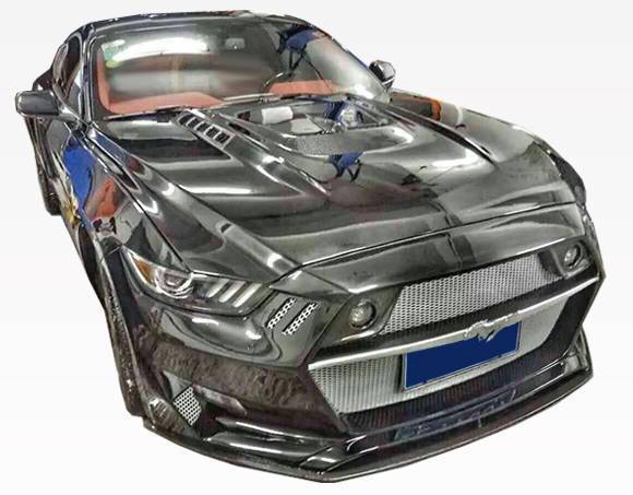 2015-2017 Ford Mustang 2 doors TMC Style FRP Primer Front Bumper-3