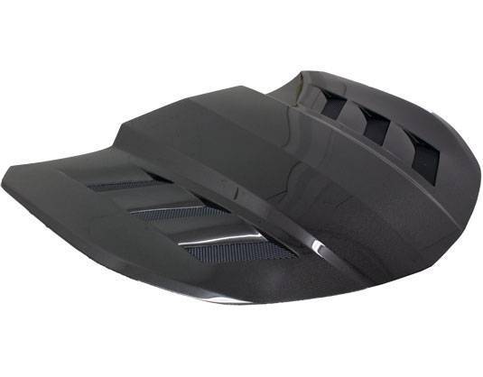 2016-2023 Chevrolet Camaro 2 doors AMS Style Carbon Fiber Black Hood-1