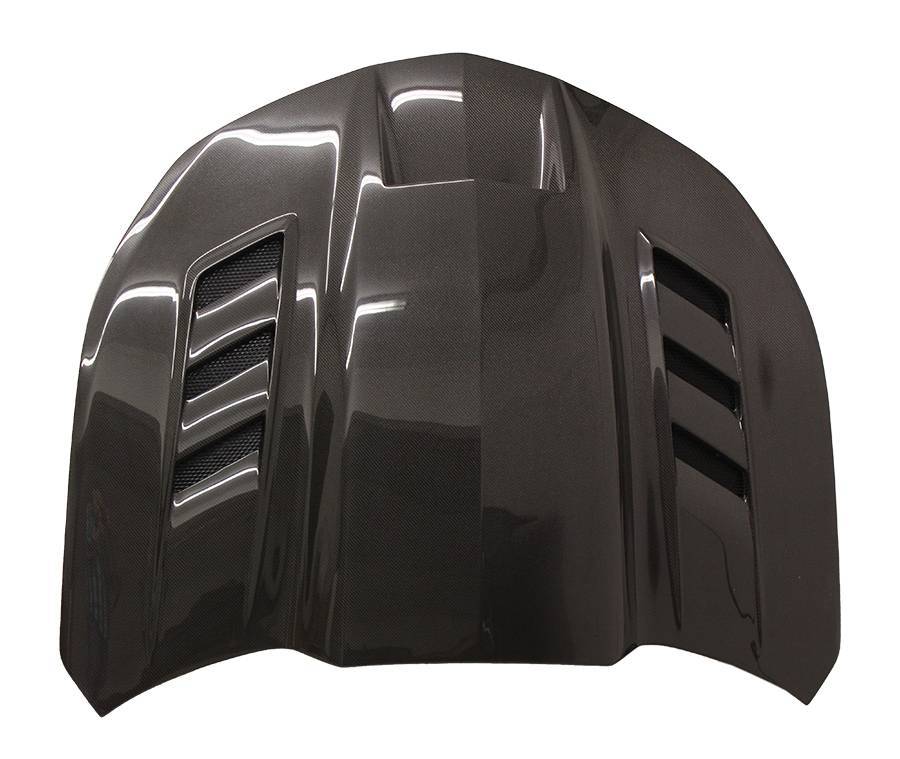2016-2023 Chevrolet Camaro 2 doors TERMINATOR Style Carbon Fiber Black Hood-3