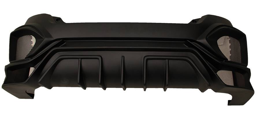 2016-2021 Honda Civic 4 doors FRP Black Rear Bumper-3