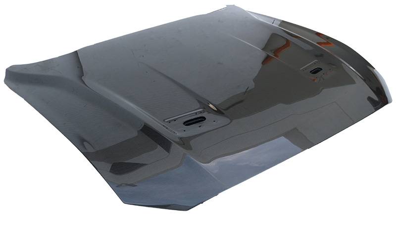 2018-2023 Ford Mustang 2 doors OEM Style Carbon Fiber Black Hood-1