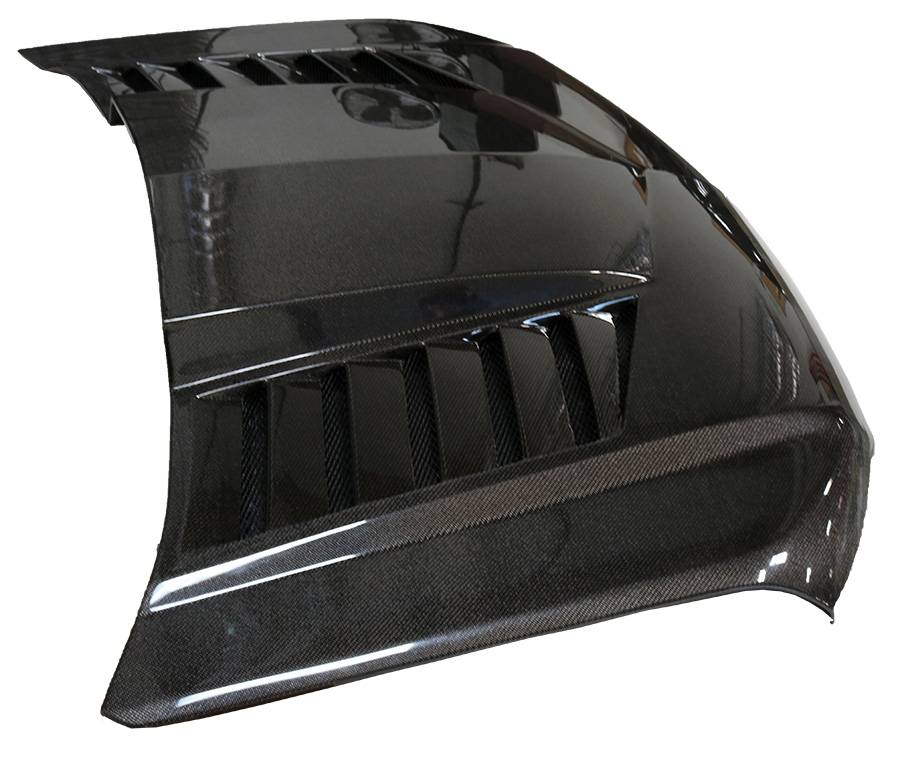 2019-2023 Chevrolet Silverado 2 doors 4 doors TMS Style Carbon Fiber Black Hood-1